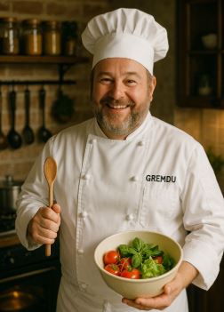 Chef Gremdu in His Cozy Kitchen
