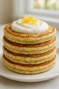 Lemon poppyseed protein pancakes recipe breakfast