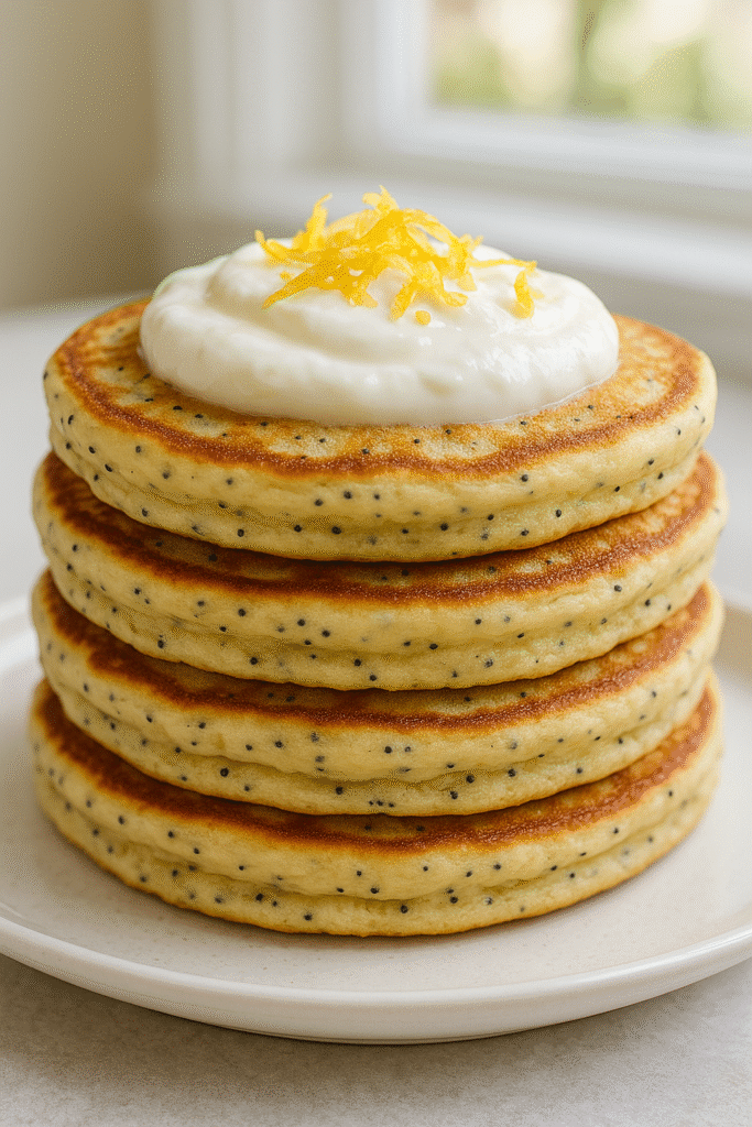 Lemon poppyseed protein pancakes recipe breakfast