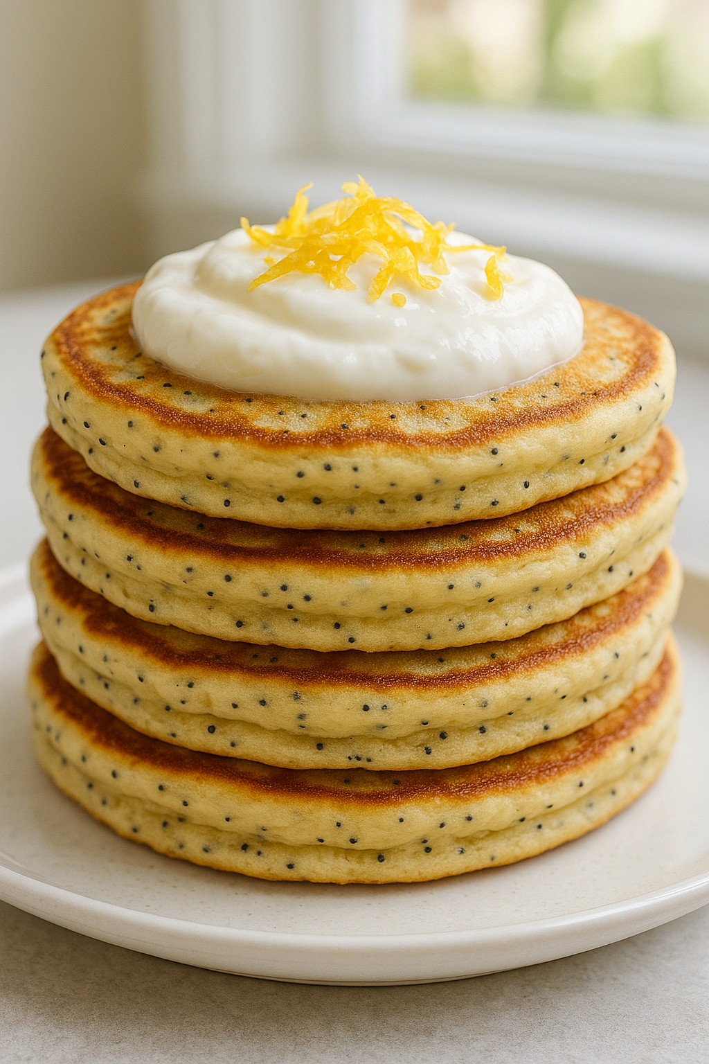 Lemon poppyseed protein pancakes recipe breakfast