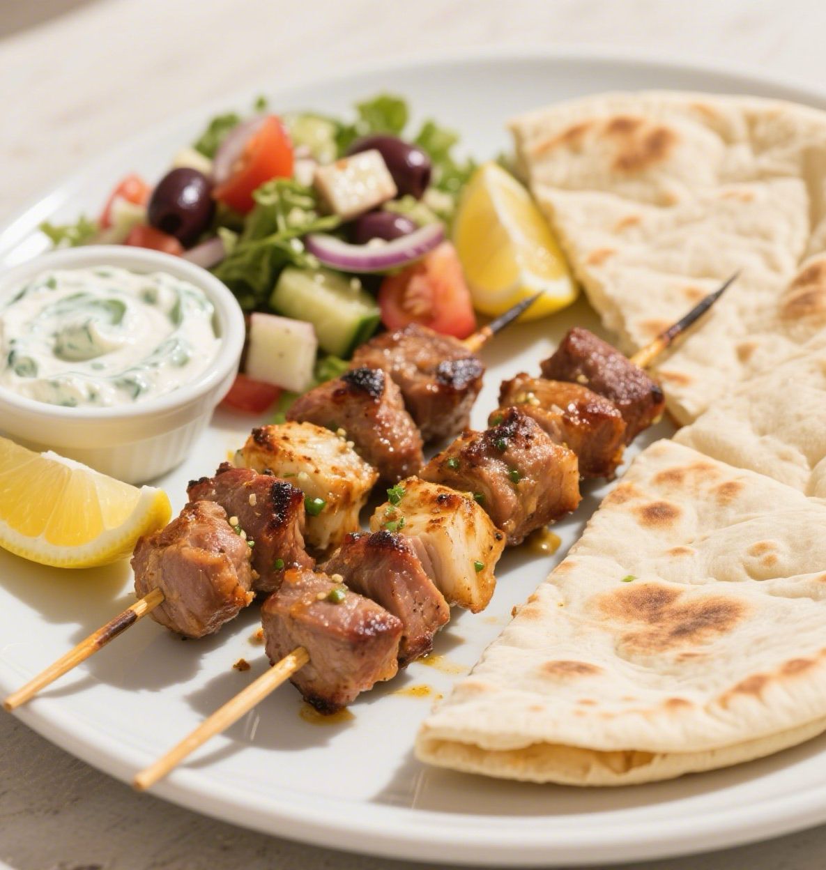 Brochettes de porc souvlaki