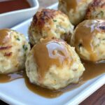 Homemade Turkey Stuffing Balls fresh out of the oven