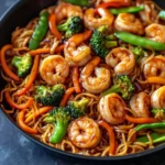 High-Protein Shrimp Stir Fry with Noodles