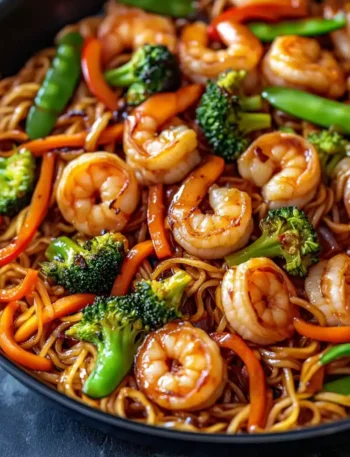 High-Protein Shrimp Stir Fry with Noodles